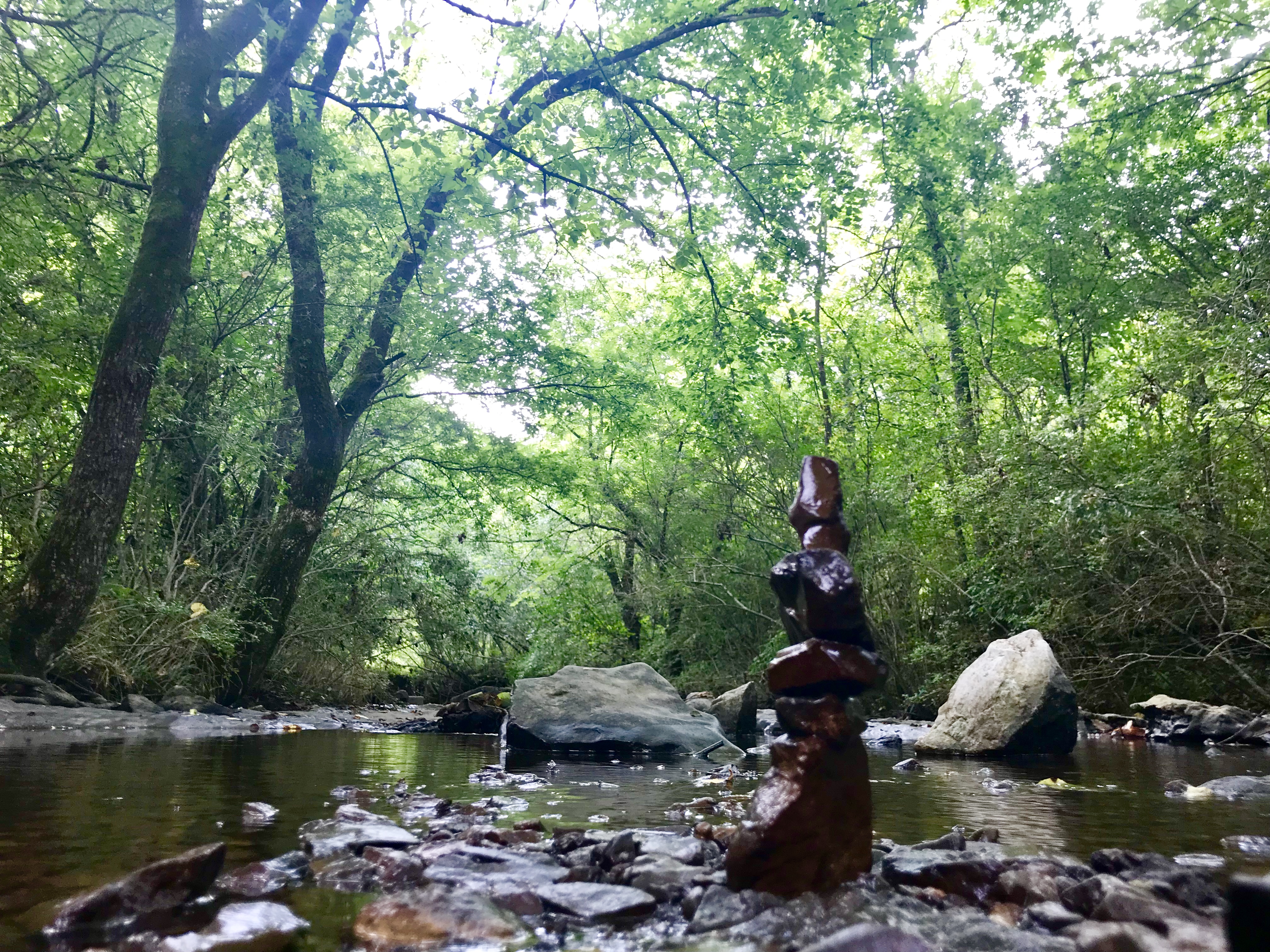 Rock tower in a creek